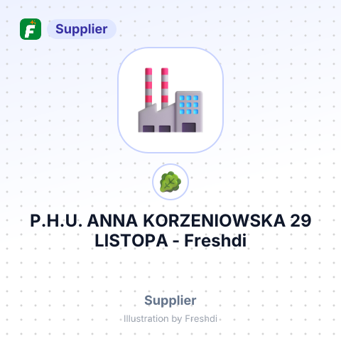 P.H.U. ANNA KORZENIOWSKA 29 LISTOPA – summary card, no photo uploaded yet