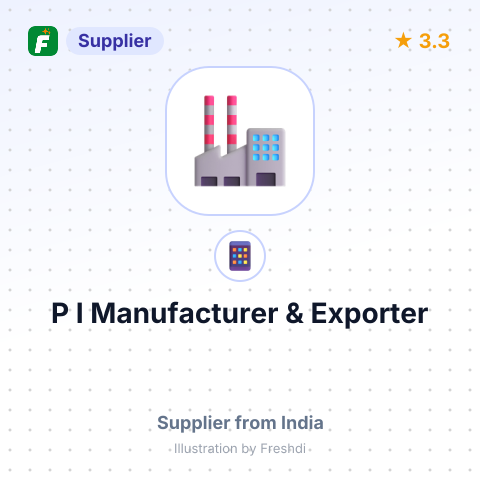P I Manufacturer & Exporter – summary card, no photo uploaded yet