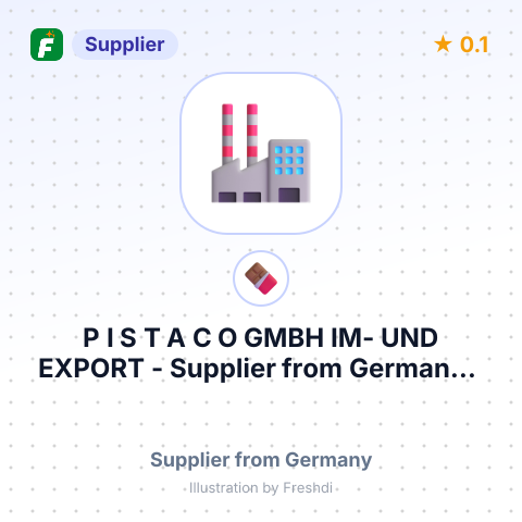 P I S T A C O GMBH IM- UND EXPORT – summary card, no photo uploaded yet