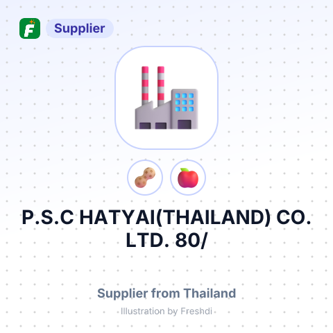 P.S.C HATYAI(THAILAND) CO. LTD. 80/ – summary card, no photo uploaded yet