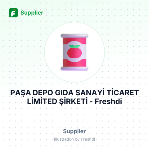PAŞA DEPO GIDA SANAYİ TİCARET LİMİTED ŞİRKETİ – summary card, no photo uploaded yet