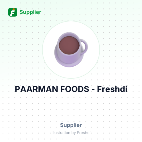 PAARMAN FOODS – summary card, no photo uploaded yet