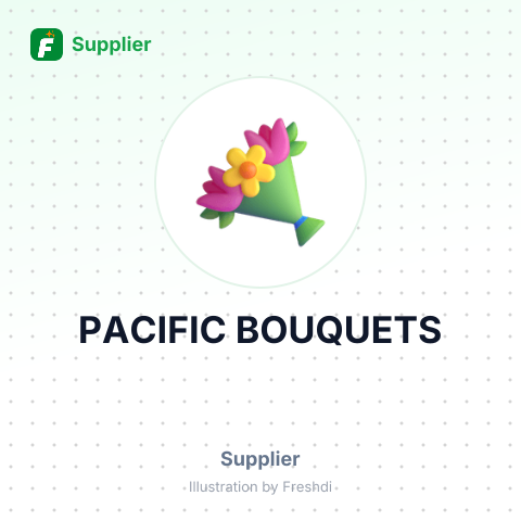 PACIFIC BOUQUETS – summary card, no photo uploaded yet