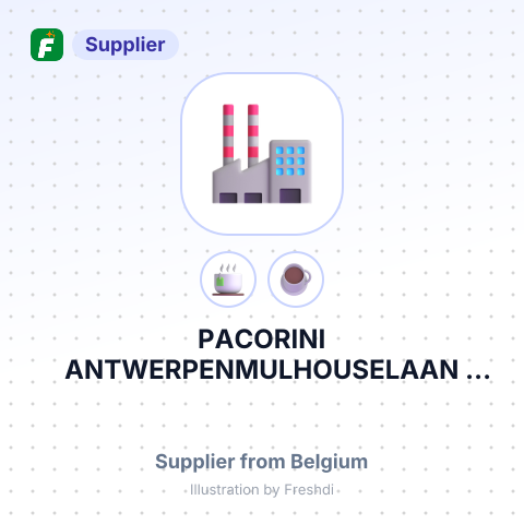 PACORINI ANTWERPENMULHOUSELAAN NOORD 5 7 2030 ANTWERP BELGIUM – summary card, no photo uploaded yet