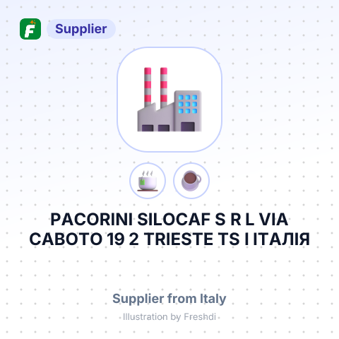 PACORINI SILOCAF S R L VIA CABOTO 19 2 TRIESTE TS I ІТАЛІЯ – summary card, no photo uploaded yet