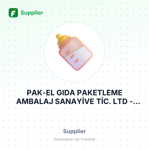 PAK-EL GIDA PAKETLEME AMBALAJ SANAYİVE TİC. LTD – summary card, no photo uploaded yet