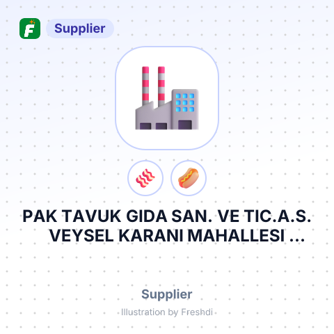 PAK TAVUK GIDA SAN. VE TIC.A.S. VEYSEL KARANI MAHALLESI OSMANGAZI CADDESI NO. – summary card, no photo uploaded yet