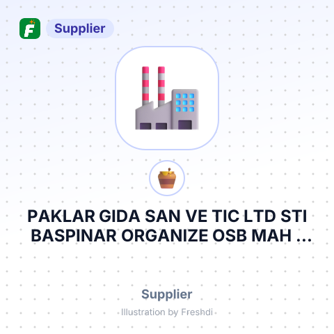PAKLAR GIDA SAN VE TIC LTD STI BASPINAR ORGANIZE OSB MAH – summary card, no photo uploaded yet