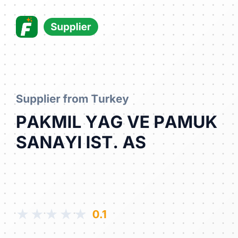 PAKMIL YAG VE PAMUK SANAYI IST. AS – summary card, no photo uploaded yet