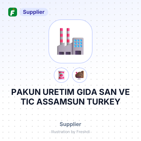 PAKUN URETIM GIDA SAN VE TIC ASSAMSUN TURKEY – summary card, no photo uploaded yet