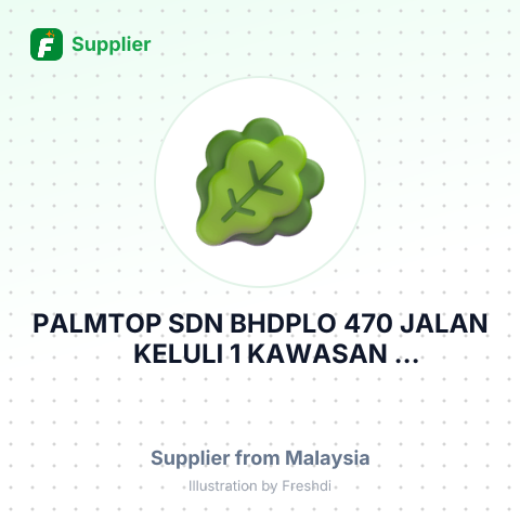PALMTOP SDN BHDPLO 470 JALAN KELULI 1 KAWASAN PERINDUSTRIAN PASIR GUDANG 81700 PAS – summary card, no photo uploaded yet