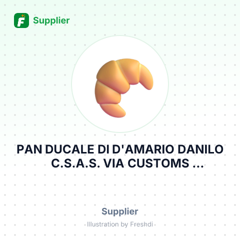 PAN DUCALE DI D'AMARIO DANILO C.S.A.S. VIA CUSTOMS WAREHOUSE SIA ABX TERMINAL URIEKSTES 4, RIGA, LATVIATVIAA – summary card, no photo uploaded yet