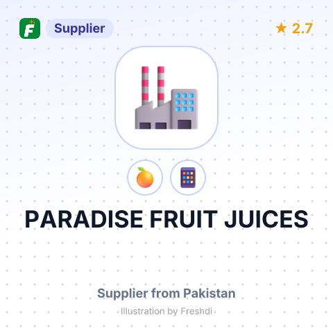 PARADISE FRUIT JUICES – summary card, no photo uploaded yet