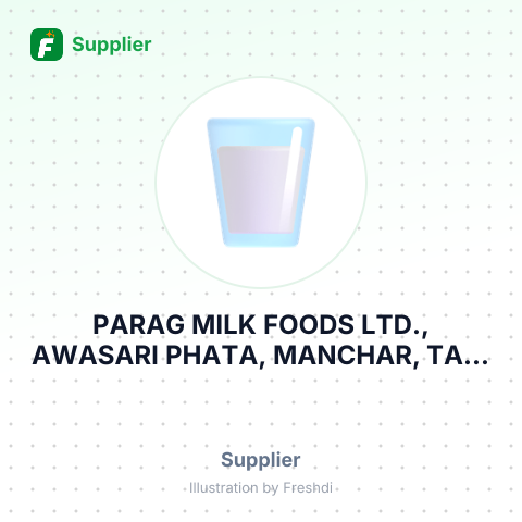 PARAG MILK FOODS LTD., AWASARI PHATA, MANCHAR, TAL-AMBEGAON, DIST-PUNE, MAHARASHTRA, INDIA. – summary card, no photo uploaded yet