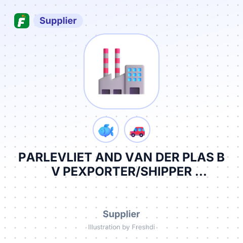 PARLEVLIET AND VAN DER PLAS B V PEXPORTER/SHIPPER ADDRESSO. BOX – summary card, no photo uploaded yet