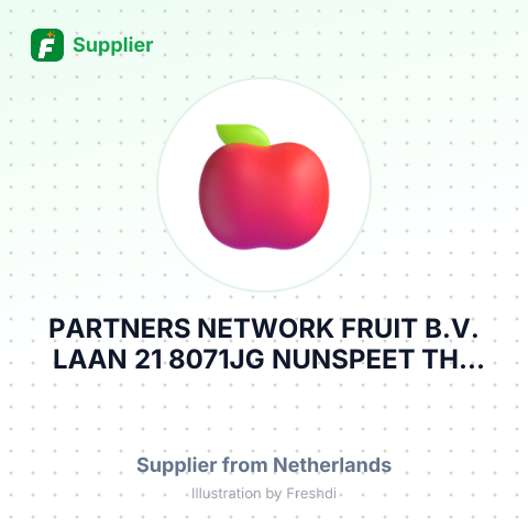 PARTNERS NETWORK FRUIT B.V. LAAN 21 8071JG NUNSPEET THE NETHERLANDS – summary card, no photo uploaded yet