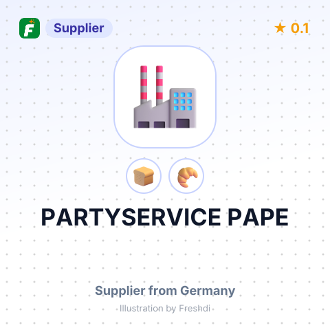 PARTYSERVICE PAPE – summary card, no photo uploaded yet