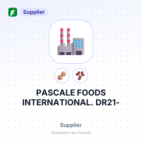 PASCALE FOODS INTERNATIONAL. DR21- – summary card, no photo uploaded yet