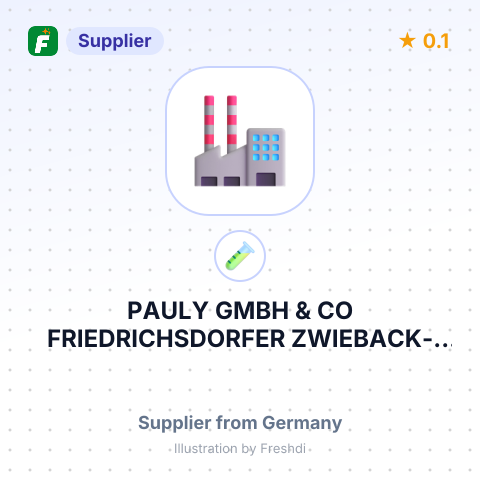 PAULY GMBH & CO FRIEDRICHSDORFER ZWIEBACK- UND NAHRUNGSMITTELWERKE KG – summary card, no photo uploaded yet