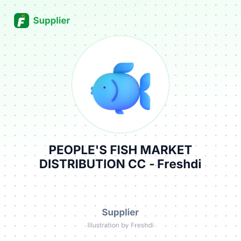 PEOPLE'S FISH MARKET DISTRIBUTION CC – summary card, no photo uploaded yet
