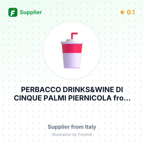 PERBACCO DRINKS&WINE DI CINQUE PALMI PIERNICOLA – summary card, no photo uploaded yet