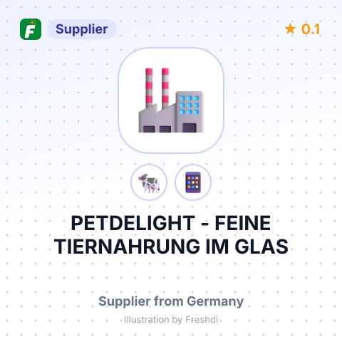 PETDELIGHT - FEINE TIERNAHRUNG IM GLAS – summary card, no photo uploaded yet