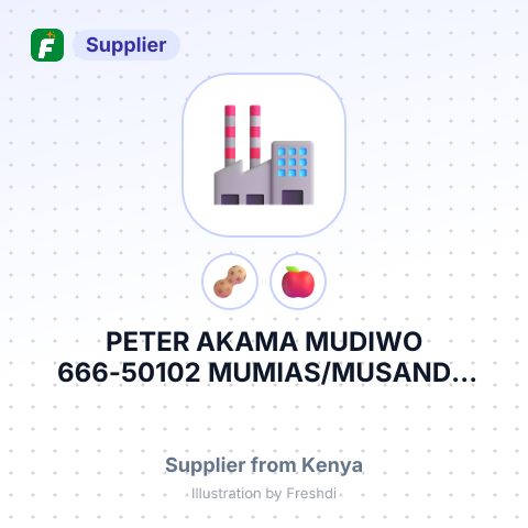 PETER AKAMA MUDIWO 666-50102 MUMIAS/MUSANDA ROAD MUMIAS KENYA – summary card, no photo uploaded yet