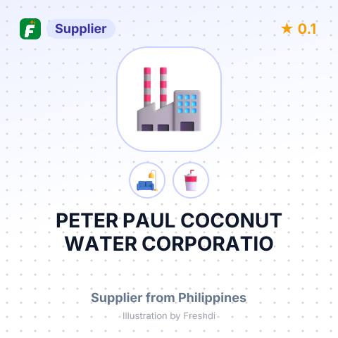 PETER PAUL COCONUT WATER CORPORATIO – summary card, no photo uploaded yet