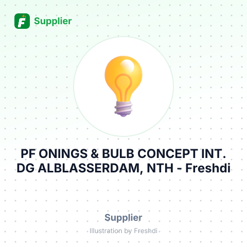 PF ONINGS & BULB CONCEPT INT. DG ALBLASSERDAM, NTH – summary card, no photo uploaded yet