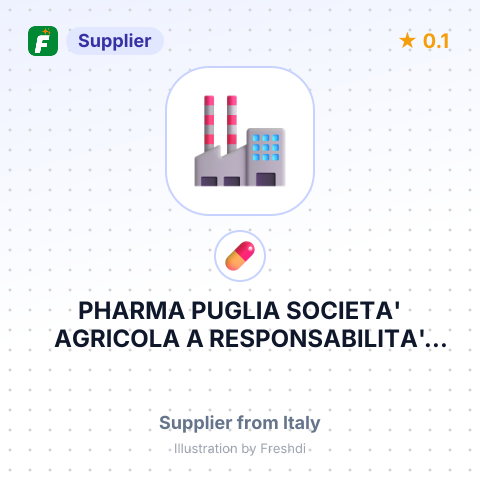 PHARMA PUGLIA SOCIETA' AGRICOLA A RESPONSABILITA' LIMITATA – summary card, no photo uploaded yet