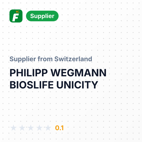 PHILIPP WEGMANN BIOSLIFE UNICITY – summary card, no photo uploaded yet