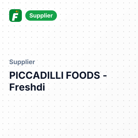 PICCADILLI FOODS – summary card, no photo uploaded yet