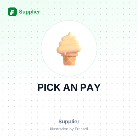 PICK AN PAY – summary card, no photo uploaded yet