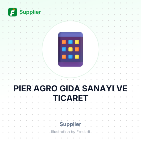 PIER AGRO GIDA SANAYI VE TICARET – summary card, no photo uploaded yet