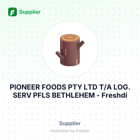 PIONEER FOODS PTY LTD T/A LOG. SERV PFLS BETHLEHEM – summary card, no photo uploaded yet
