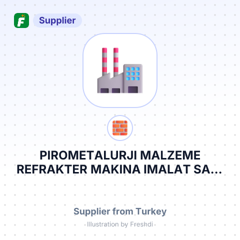 PIROMETALURJI MALZEME REFRAKTER MAKINA IMALAT SAN. Ve TIC. A.S – summary card, no photo uploaded yet