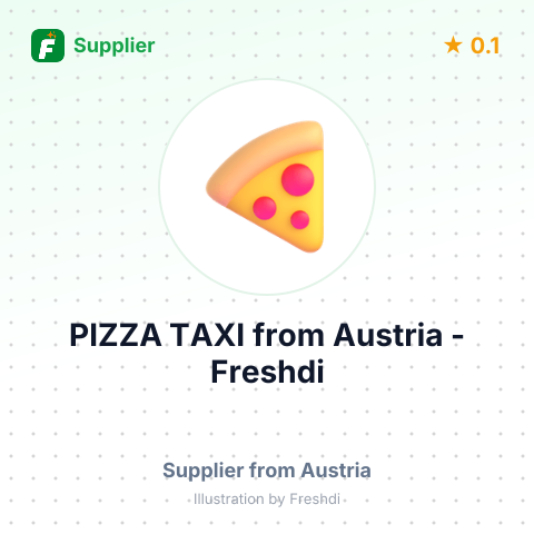 PIZZA TAXI – summary card, no photo uploaded yet