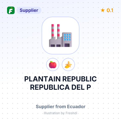 PLANTAIN REPUBLIC REPUBLICA DEL P – summary card, no photo uploaded yet