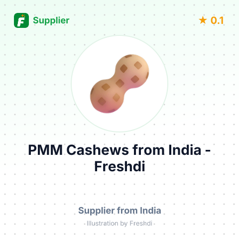 PMM Cashews  – summary card, no photo uploaded yet