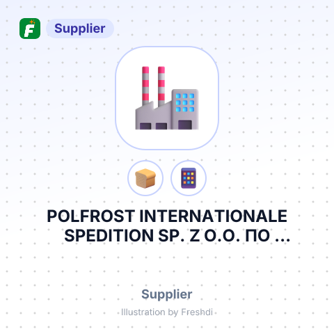 POLFROST INTERNATIONALE SPEDITION SP. Z O.O. ПО ПОРУЧЕНИЮ BEROX FOOD GMBH – summary card, no photo uploaded yet