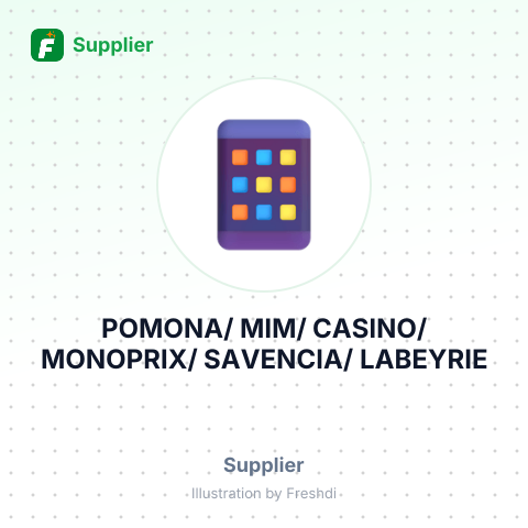 POMONA/ MIM/ CASINO/ MONOPRIX/ SAVENCIA/ LABEYRIE – summary card, no photo uploaded yet