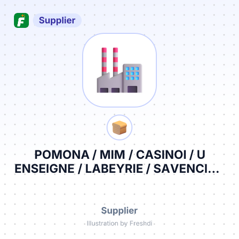 POMONA / MIM / CASINOI / U ENSEIGNE / LABEYRIE / SAVENCIA – summary card, no photo uploaded yet