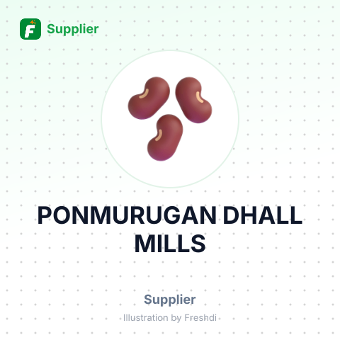 PONMURUGAN DHALL MILLS – summary card, no photo uploaded yet