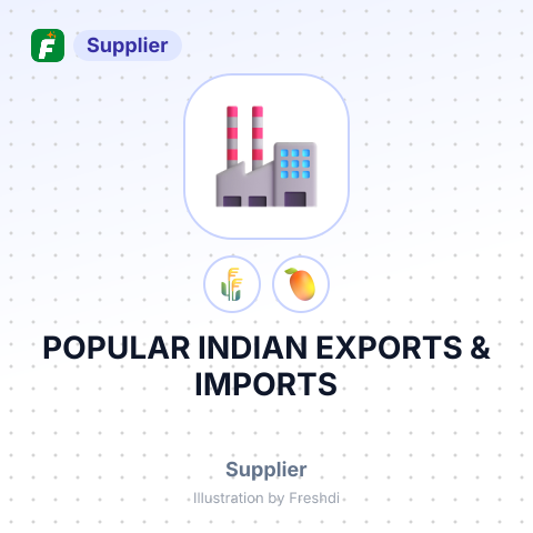 POPULAR INDIAN EXPORTS & IMPORTS – summary card, no photo uploaded yet