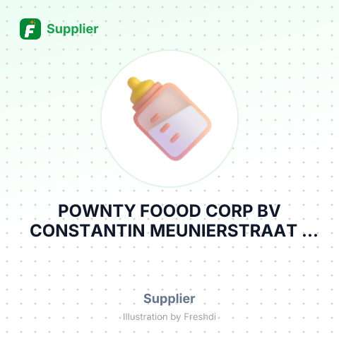 POWNTY FOOOD CORP BV CONSTANTIN MEUNIERSTRAAT – summary card, no photo uploaded yet