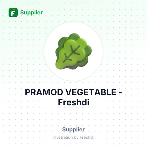 PRAMOD VEGETABLE – summary card, no photo uploaded yet