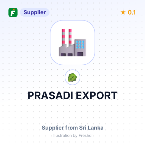 PRASADI EXPORT – summary card, no photo uploaded yet