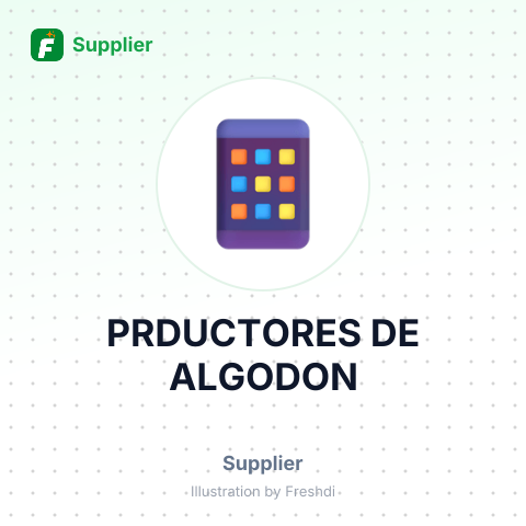 PRDUCTORES DE ALGODON – summary card, no photo uploaded yet