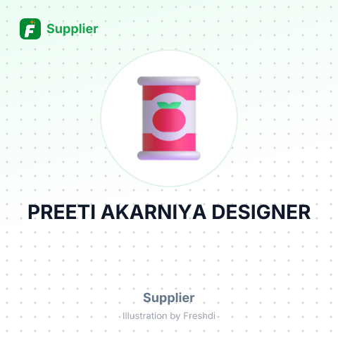 PREETI AKARNIYA DESIGNER – summary card, no photo uploaded yet