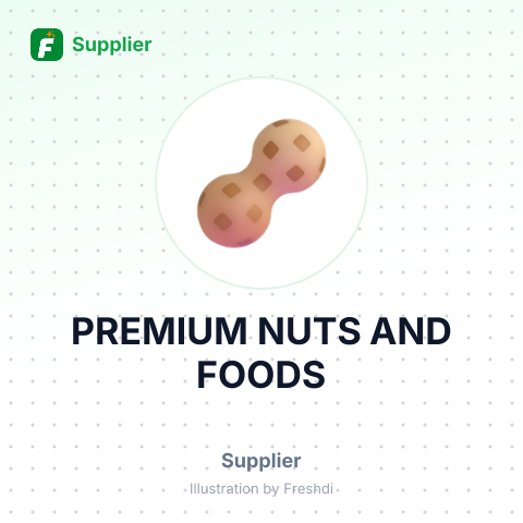 PREMIUM NUTS AND FOODS – summary card, no photo uploaded yet